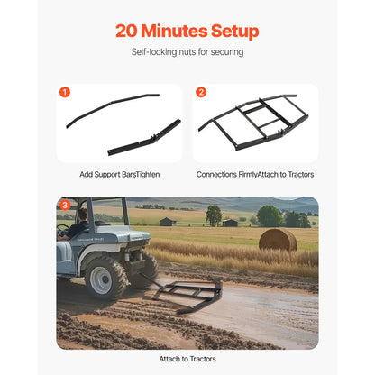 QYP66IN - Durable 66" Steel Drag Harrow for ATVs and UTVs