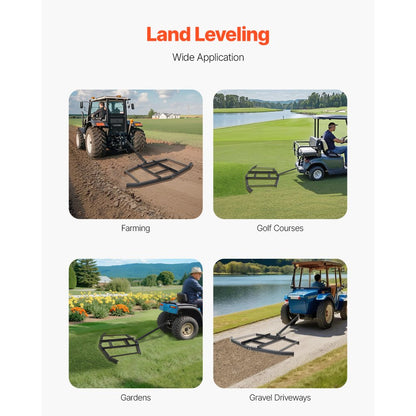 QYP66IN - Durable 66" Steel Drag Harrow for ATVs and UTVs