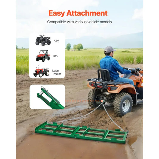 QYP72*20IN - 6ft Heavy-Duty Drag Harrow for Easy Land Management
