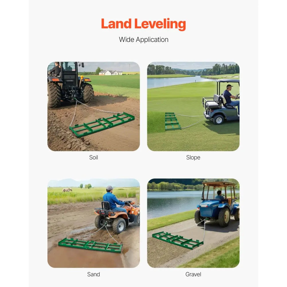 QYP72*20IN - 6ft Heavy-Duty Drag Harrow for Easy Land Management