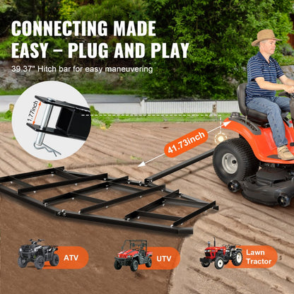 LJY1210 - 84" Heavy-Duty Driveway Drag for ATV/UTV استعمال