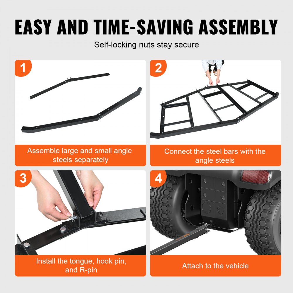 LJY1210 - 84" Heavy-Duty Driveway Drag for ATV/UTV استعمال