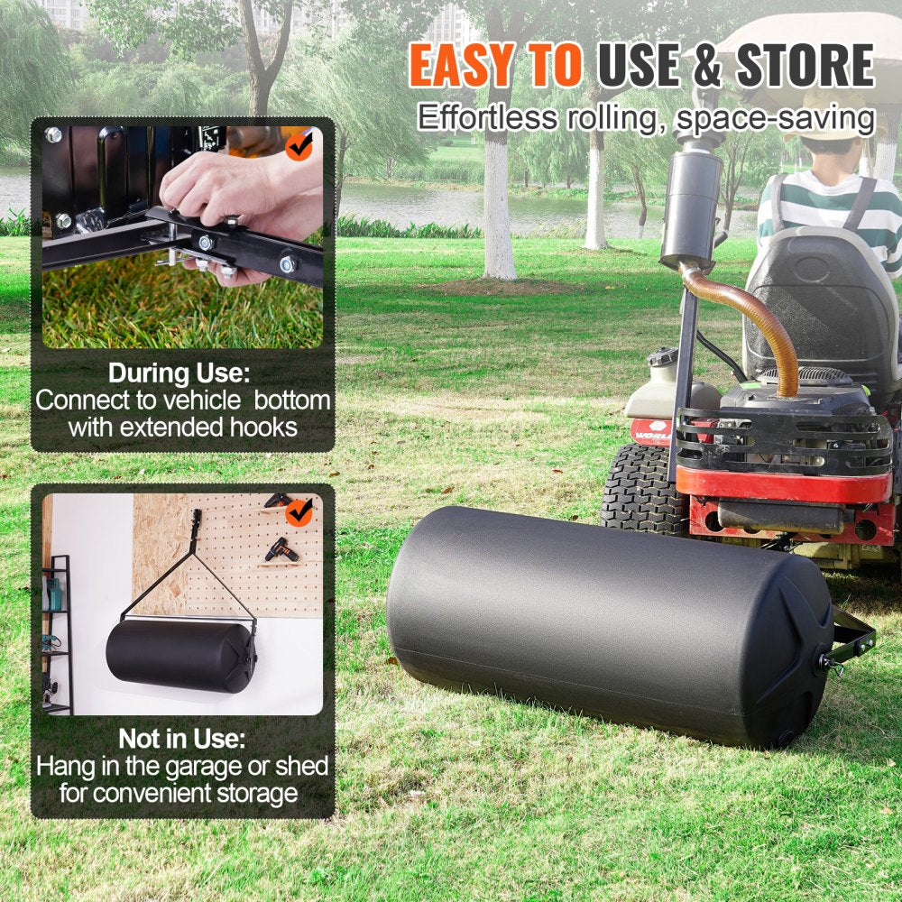 TI-1836 - 400lbs Heavy-Duty Tow-Behind Lawn Roller for Optimal Seed Germination