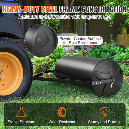 TI-1836 - 400lbs Heavy-Duty Tow-Behind Lawn Roller for Optimal Seed Germination