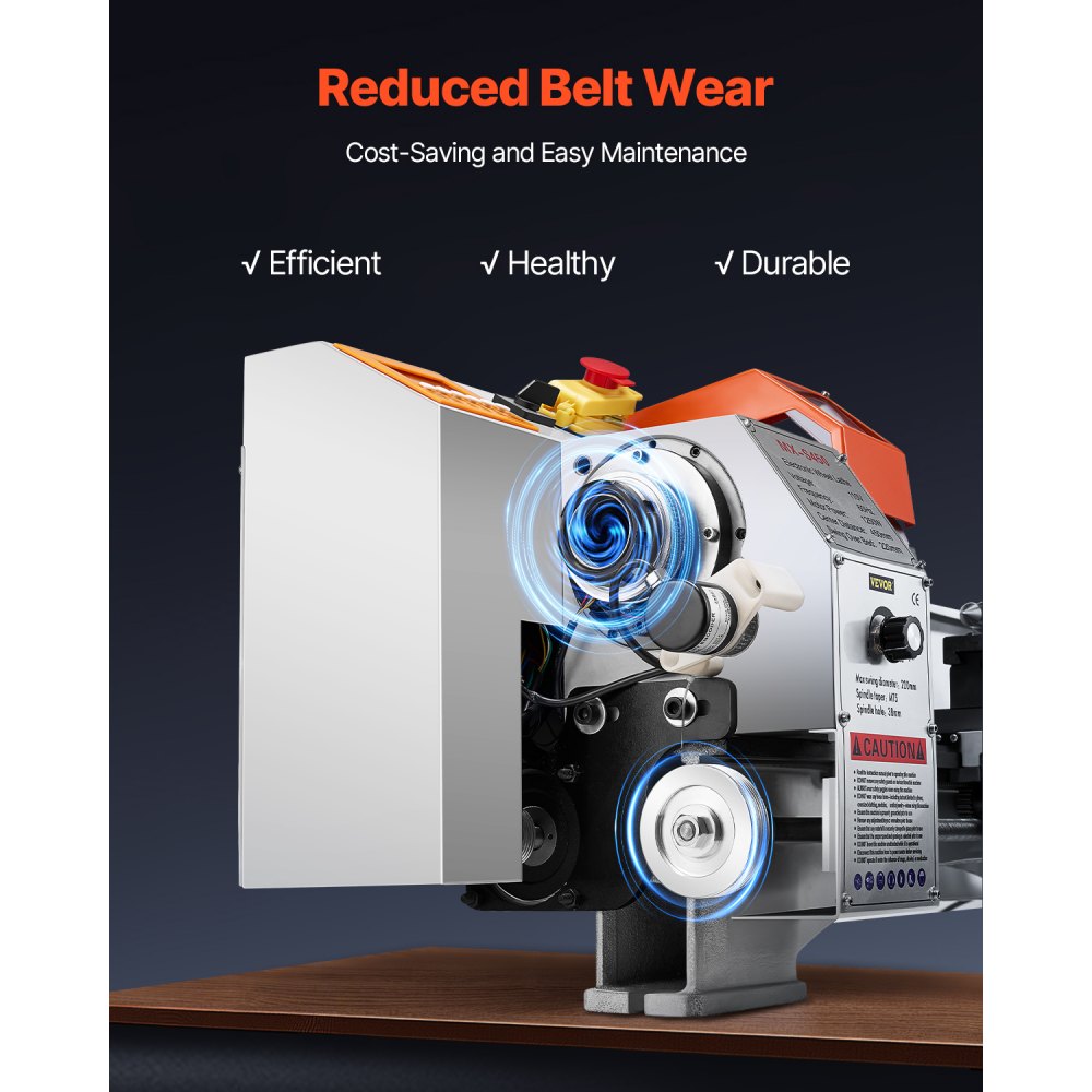 MX-S450 - Electronic 8.7" x 18" Metal Lathe with Automated Feeding