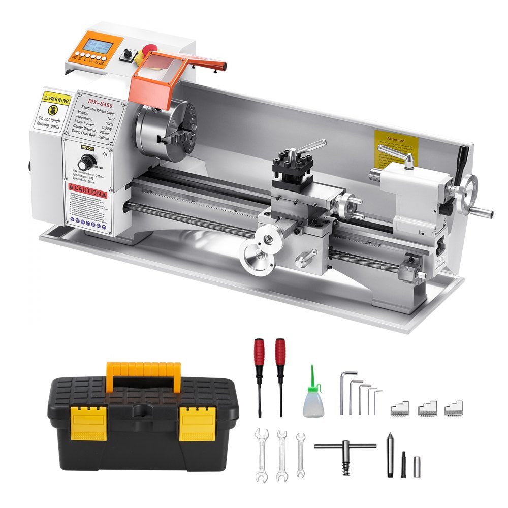 MX-S450 - Electronic 8.7" x 18" Metal Lathe with Automated Feeding