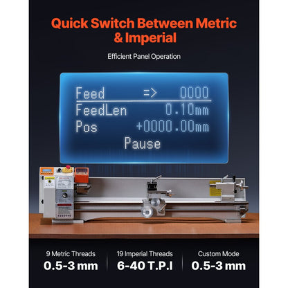 MX-S1170 - Precision Metal Lathe 8.7" x 39", Automatic Feeding System