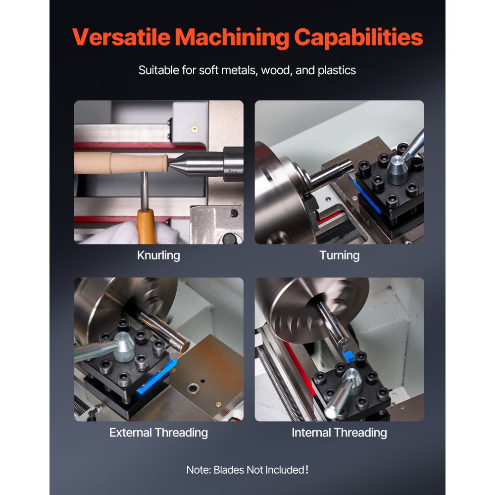 MX-S1170 - Precision Metal Lathe 8.7" x 39", Automatic Feeding System