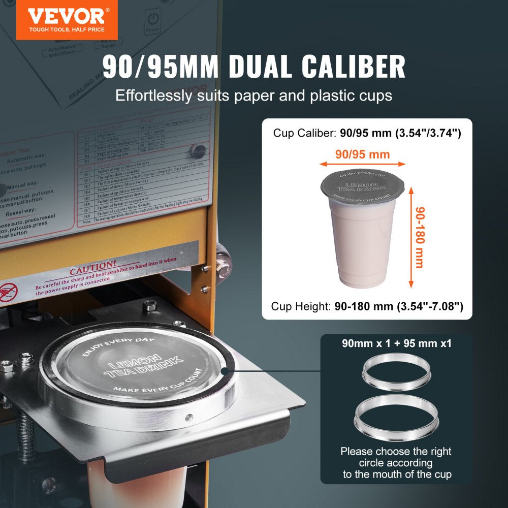 WY-890 - High-Speed Cup Sealing Machine, 650 Cups/Hour