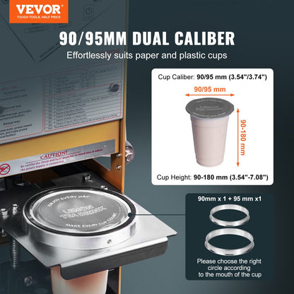 WY-890 - High-Speed Cup Sealing Machine, 650 Cups/Hour
