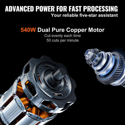 SA-250A - 10-Inch Stainless Steel Meat Slicer with Adjustable Thickness