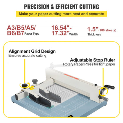 010138382929 - 44cm VEVOR Heavy-Duty Paper Cutter with Safety Lock
