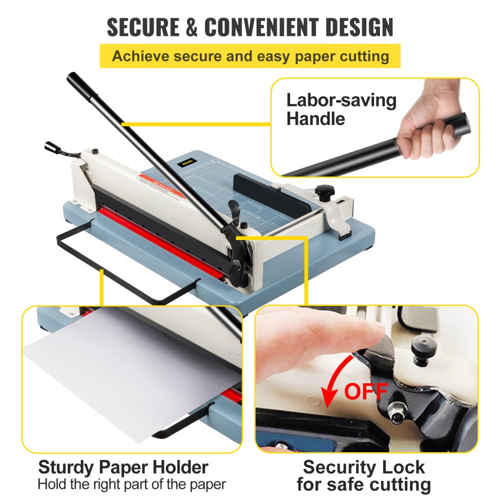010138382929 - 44cm VEVOR Heavy-Duty Paper Cutter with Safety Lock