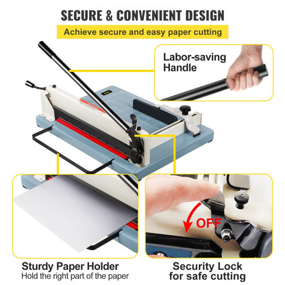 010138382929 - 44cm VEVOR Heavy-Duty Paper Cutter with Safety Lock