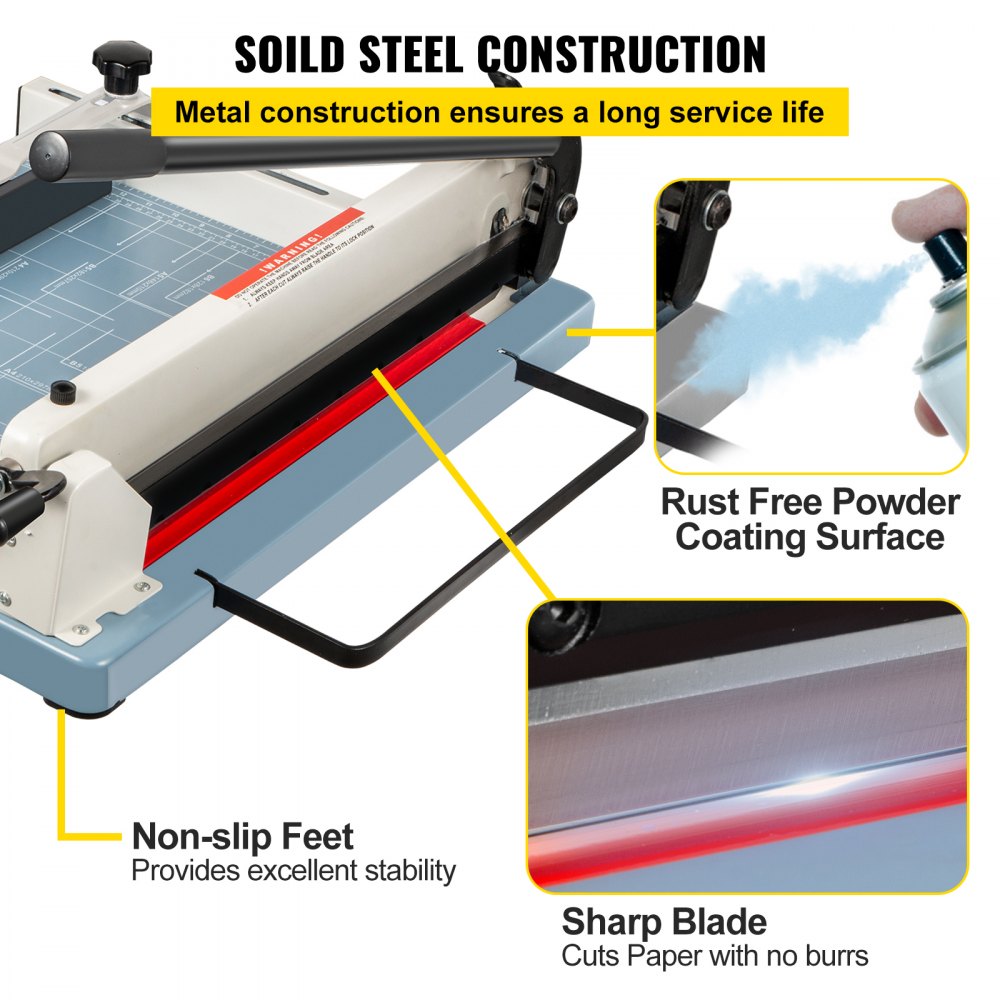 010138382929 - 44cm VEVOR Heavy-Duty Paper Cutter with Safety Lock