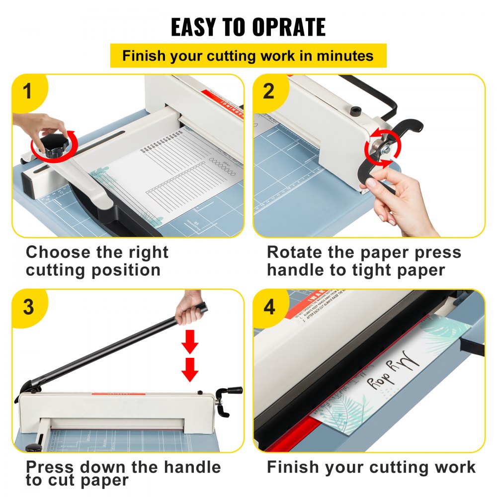 010138382929 - 44cm VEVOR Heavy-Duty Paper Cutter with Safety Lock