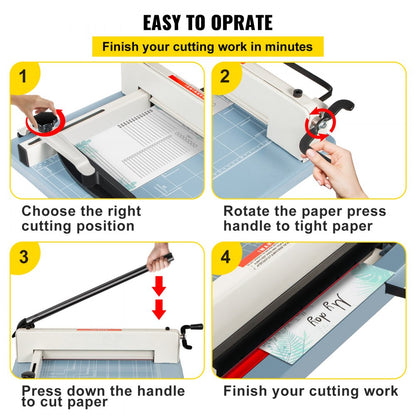 010138382929 - 44cm VEVOR Heavy-Duty Paper Cutter with Safety Lock