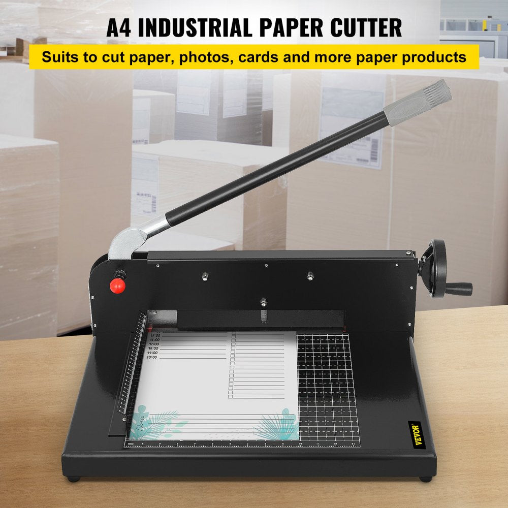 010818015613 - Heavy-Duty 12" Manual Paper Cutter with Safety Features