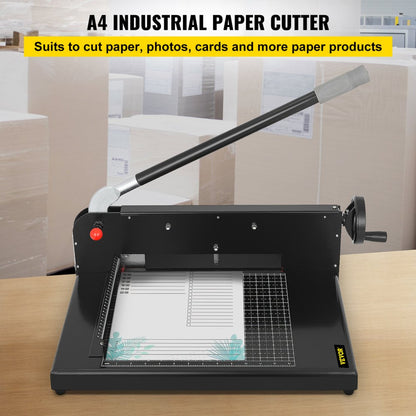010818015613 - Heavy-Duty 12" Manual Paper Cutter with Safety Features