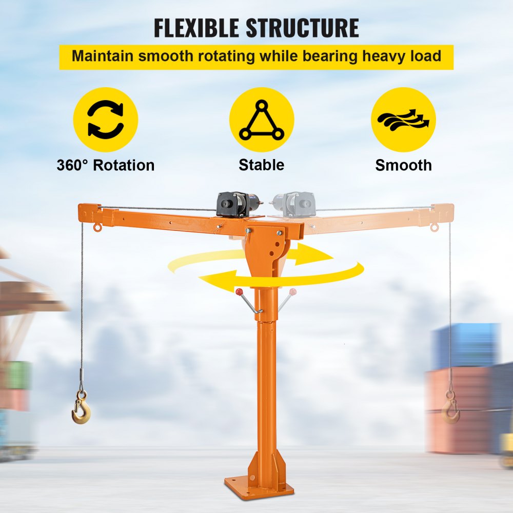 VV-DH2200-12V - 2200 lbs Electric Davit Crane with Wireless Remote Control