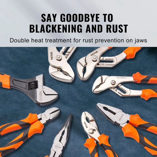 SY-808 - 8-Piece High Carbon Steel Pliers Set with Ergonomic Handles