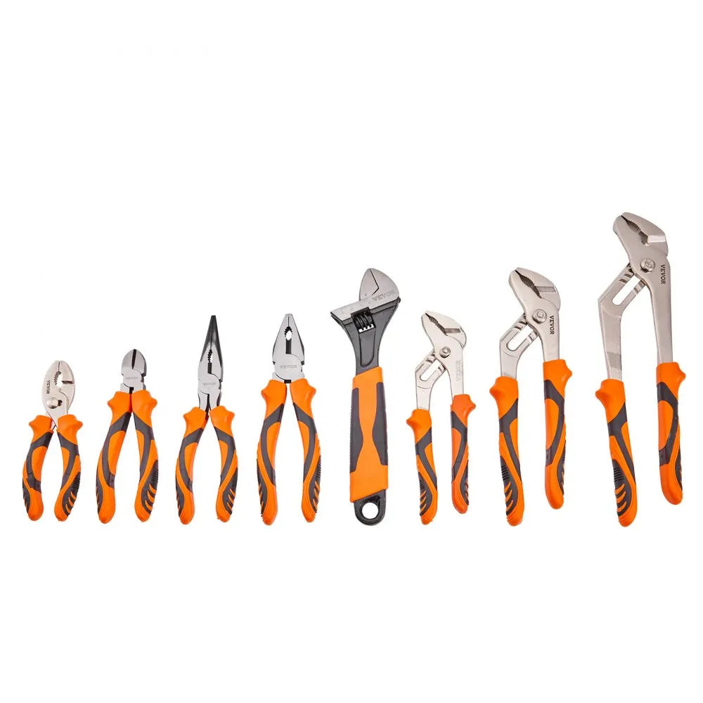 SY-808 - 8-Piece High Carbon Steel Pliers Set with Ergonomic Handles