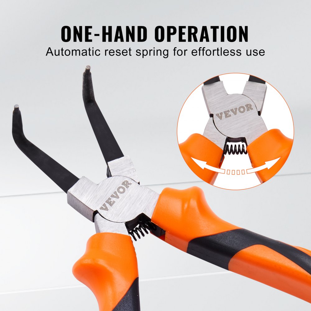 SY-415 - High Carbon Steel 4-Piece Snap Ring Pliers Set with Tool Bag