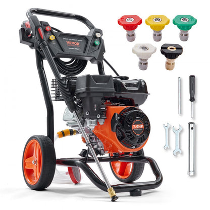 BS170D-SP - VEVOR 3400 PSI Gas Pressure Washer, Easy Mobility & Durable Design
