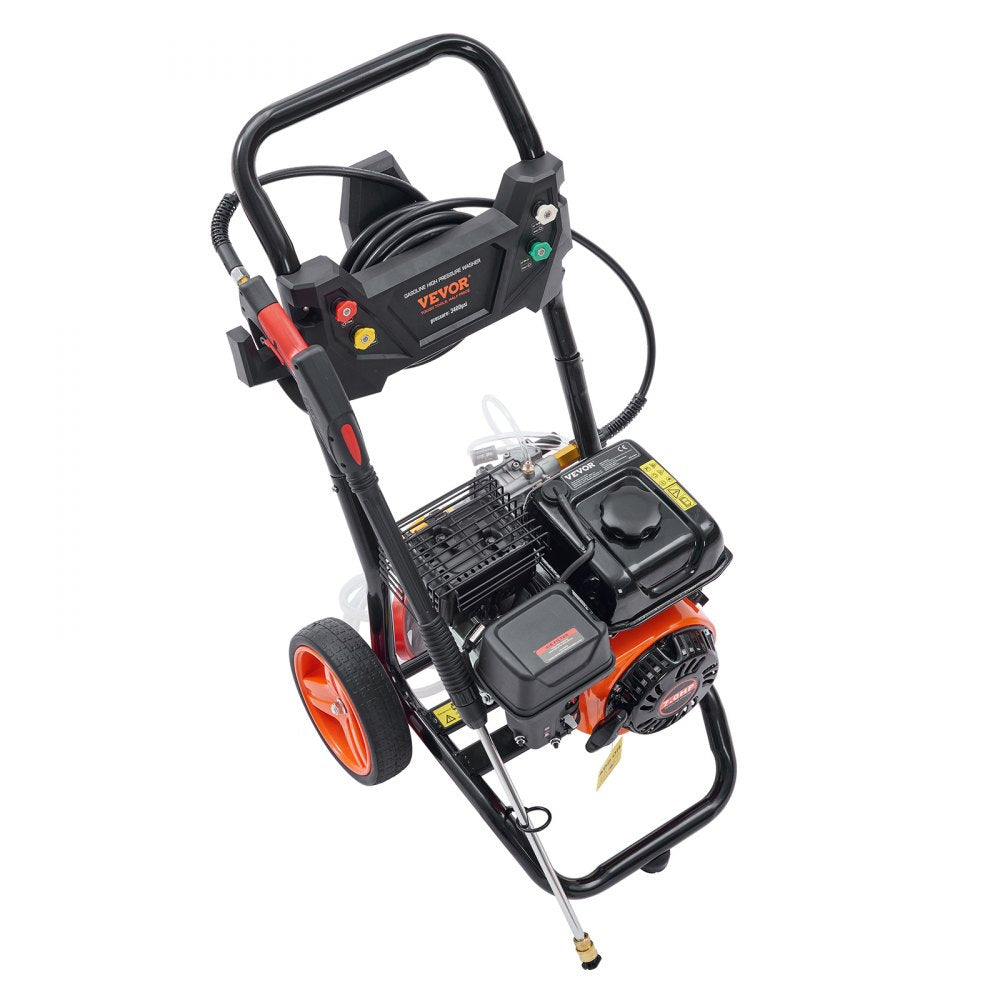 BS170D-SP - VEVOR 3400 PSI Gas Pressure Washer, Easy Mobility & Durable Design