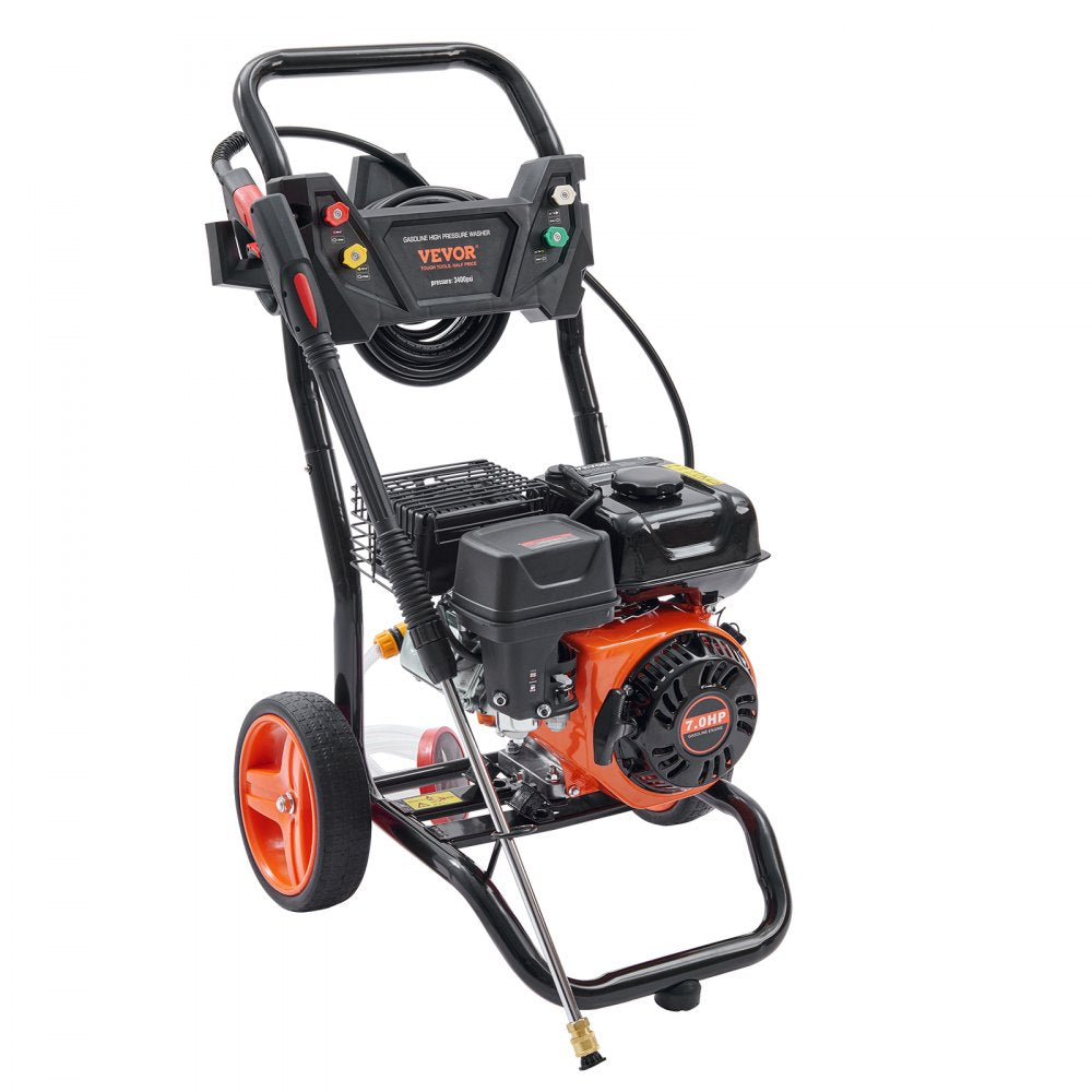 BS170D-SP - VEVOR 3400 PSI Gas Pressure Washer, Easy Mobility & Durable Design
