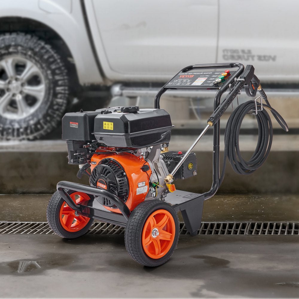 BSG250A - 4400 PSI Gas Pressure Washer with 5 Nozzles & 2-Wheel Cart