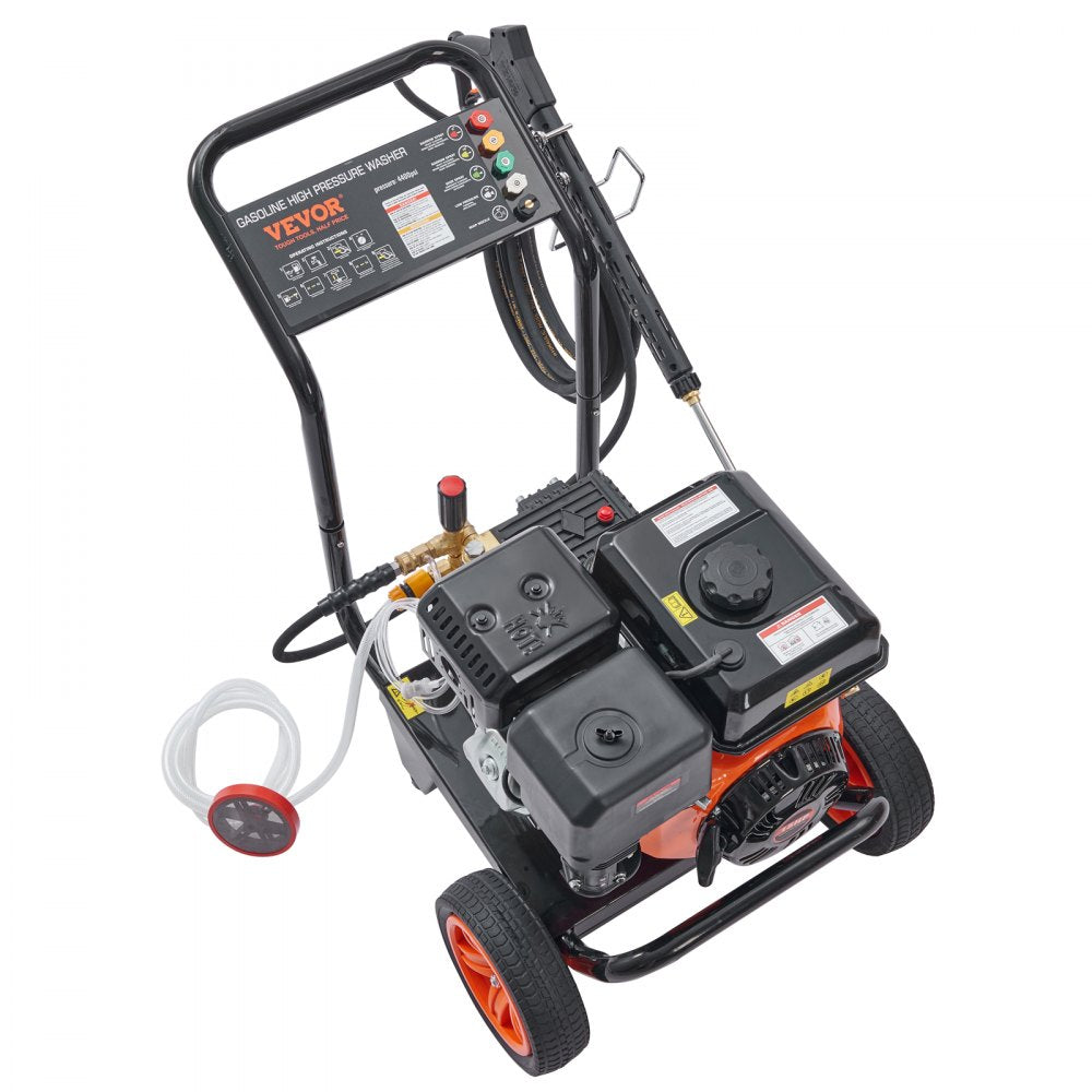BSG250A - 4400 PSI Gas Pressure Washer with 5 Nozzles & 2-Wheel Cart