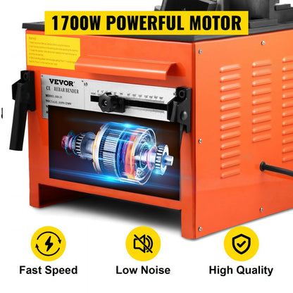 RB-25 - 1700W Electric Rebar Bender for 1" Rebar, Hands-Free Control