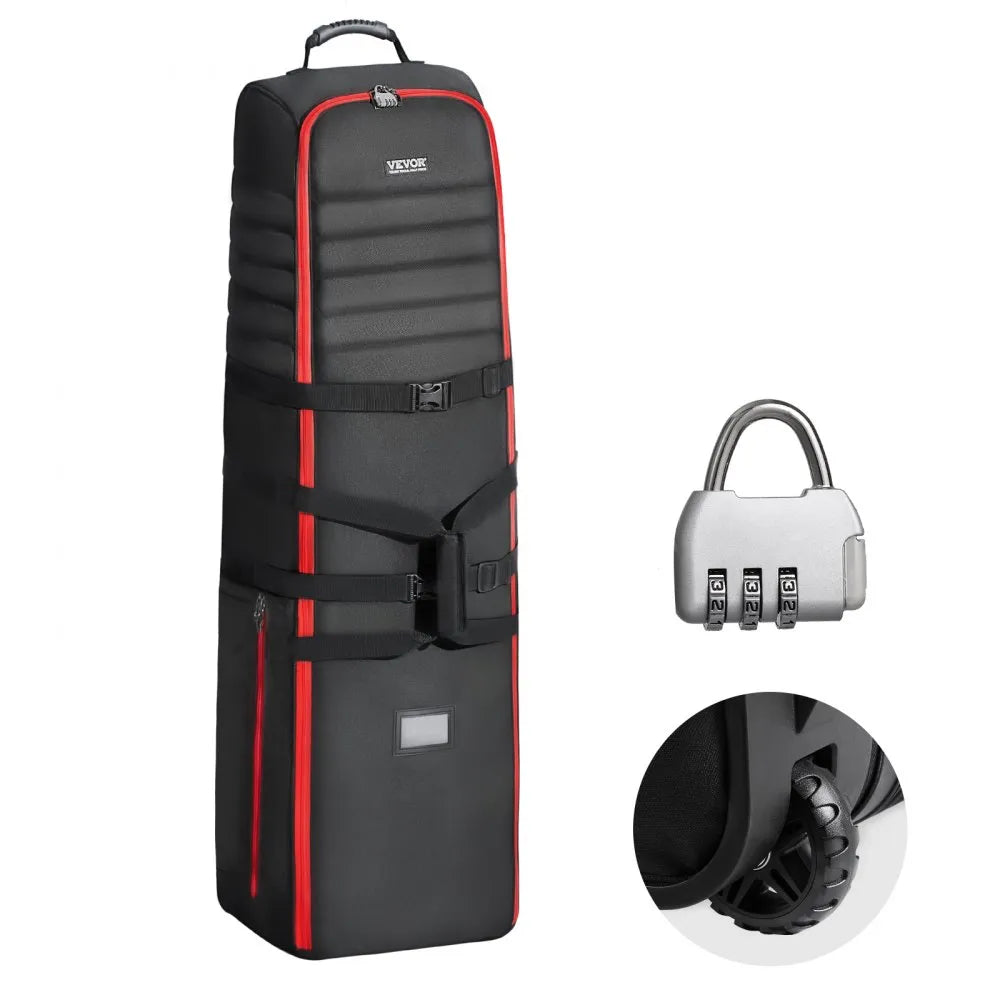 50879 - Weatherproof Golf Club Travel Bag with Wheels and Storage Pockets