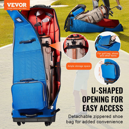 50860 - Premium Golf Travel Bag with Wheels & External Pocket
