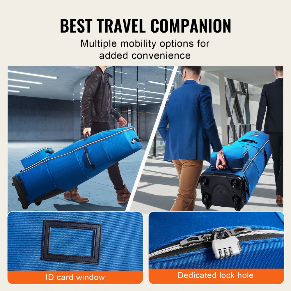 50860 - Premium Golf Travel Bag with Wheels & External Pocket