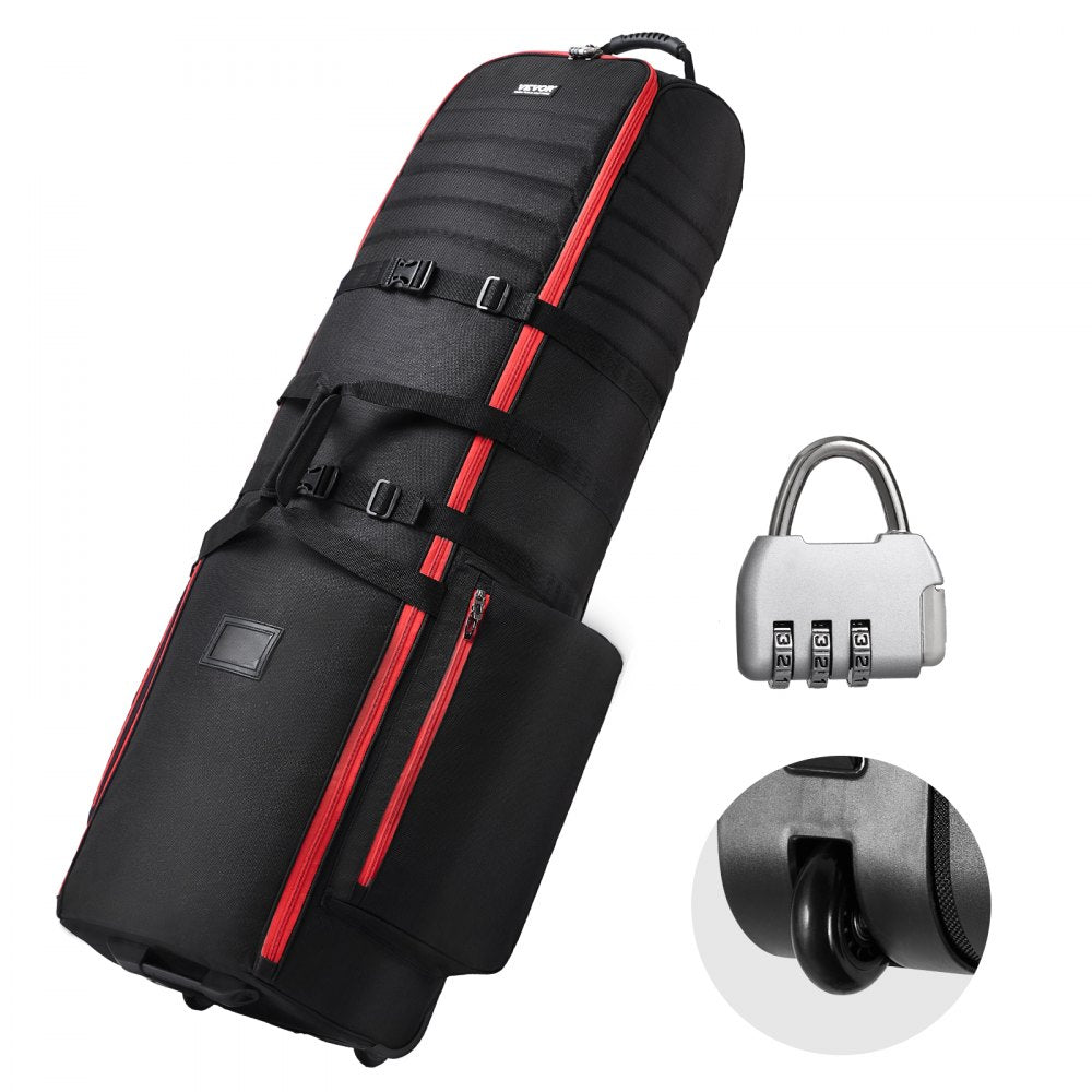 50878 - Durable Golf Club Travel Bag with Wheels & Lockable Storage