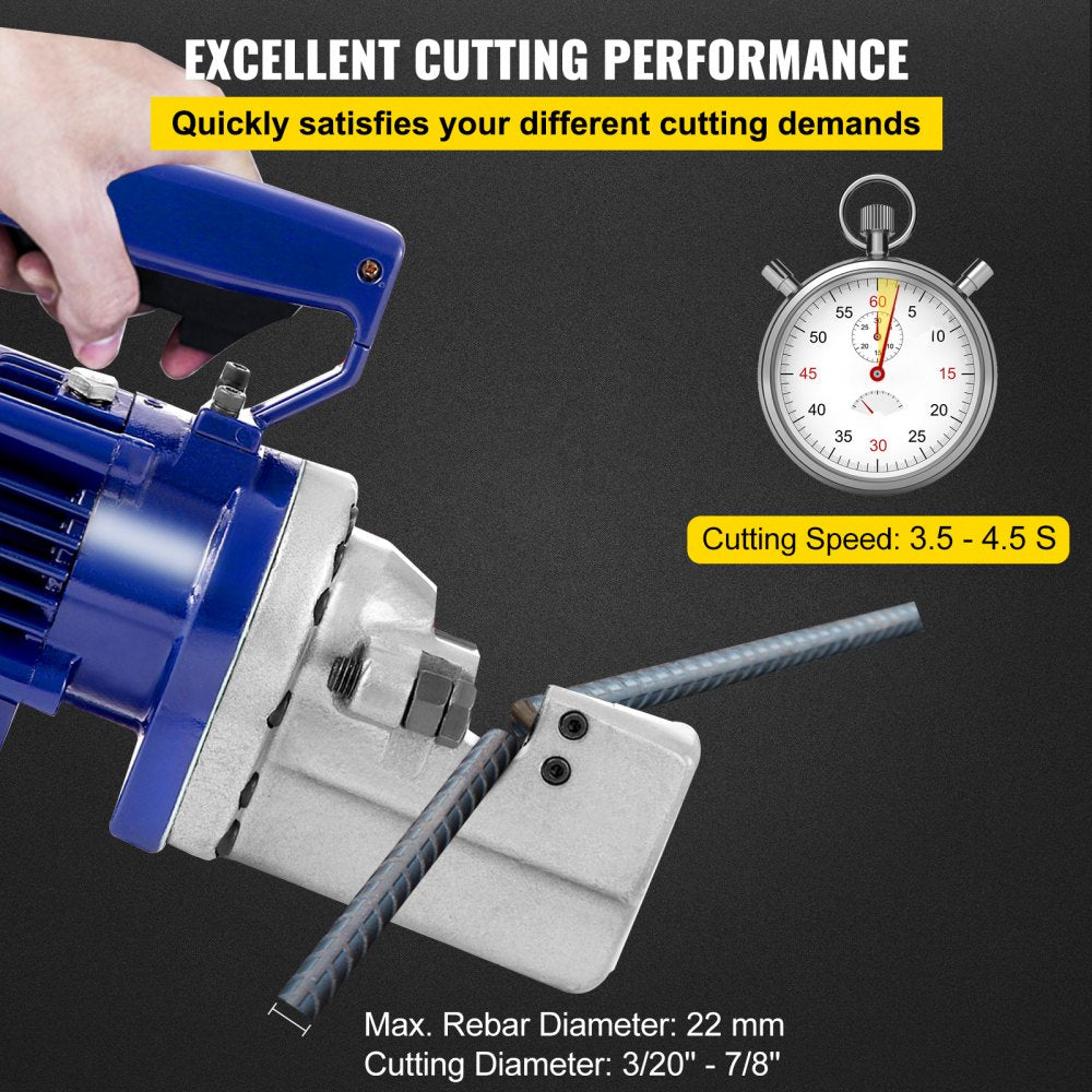 RC-22 - 1350W Hydraulic Electric Rebar Cutter for 4-22mm Rebar