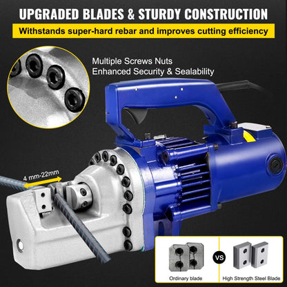 RC-22 - 1350W Hydraulic Electric Rebar Cutter for 4-22mm Rebar