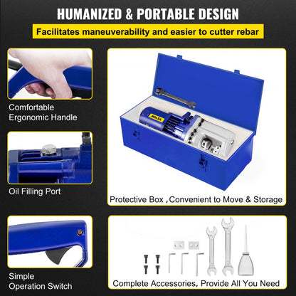 RC-22 - 1350W Hydraulic Electric Rebar Cutter for 4-22mm Rebar