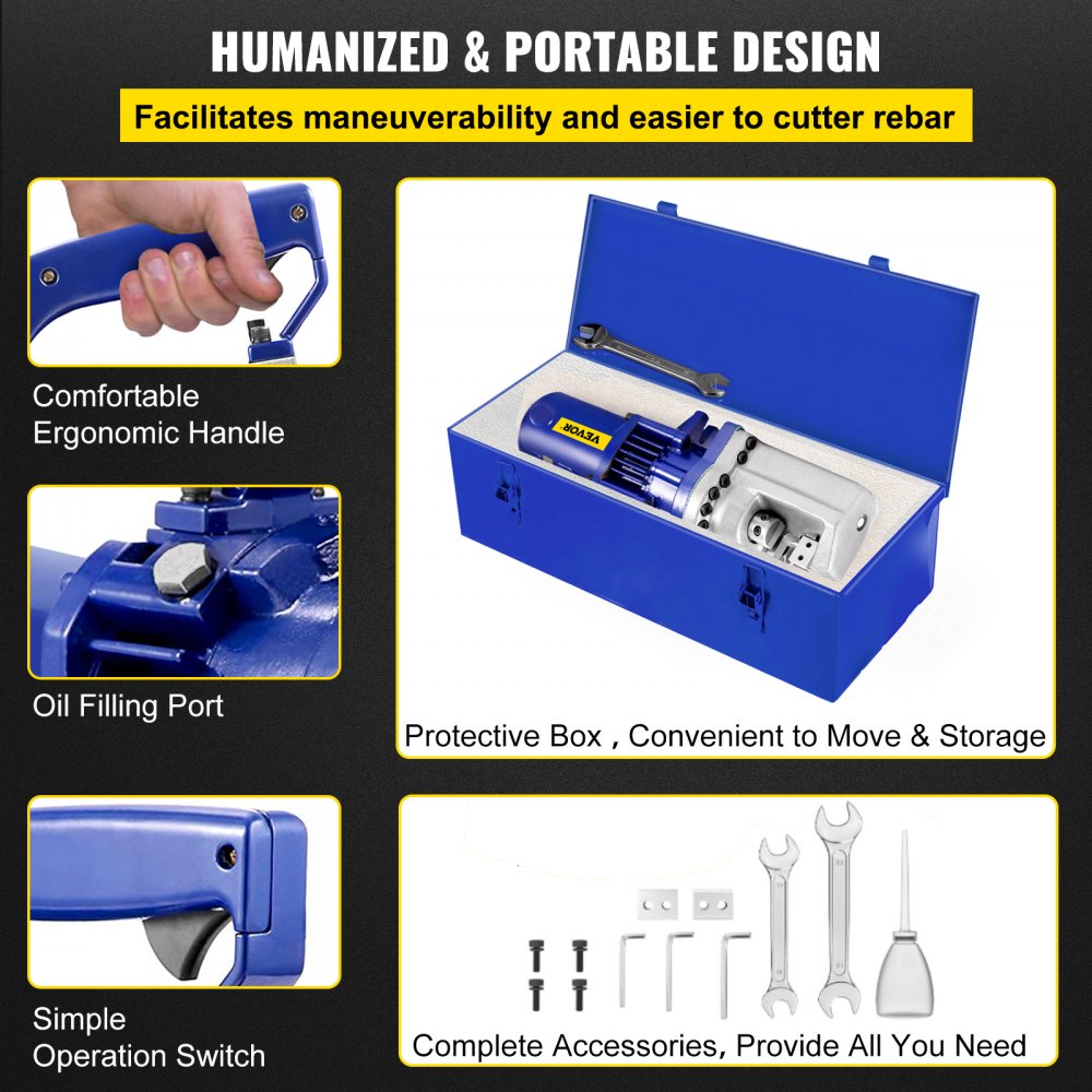 RC-25 - 1700W Portable Electric Rebar Cutter for 4-25mm Steel