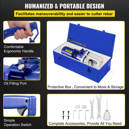 RC-25 - 1700W Portable Electric Rebar Cutter for 4-25mm Steel