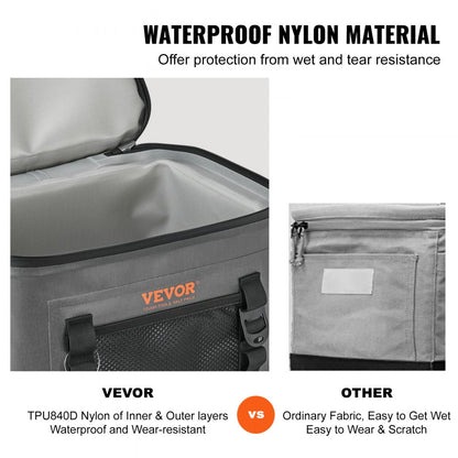 HT-20233 - 14.2x11x9.4 Soft Cooler Bag for 16 Cans, Leakproof Design