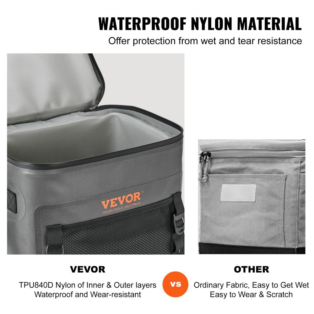 HT-20235 - Portable 30-Can Leakproof Soft Cooler Bag 14.2"x11"x15.6"