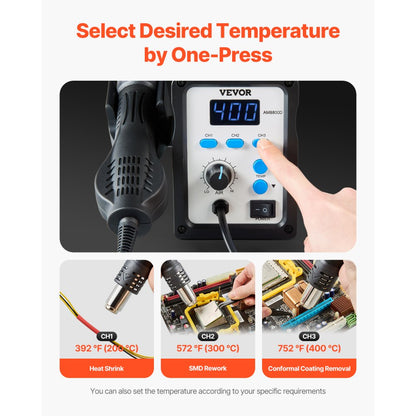 AM8800D - 700W Digital Hot Air Rework Station with Adjustable Airflow