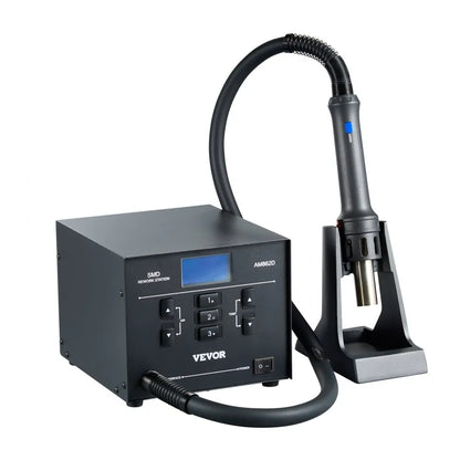 AM862D - 1000W Hot Air Rework Station with Digital Display and Safety Features