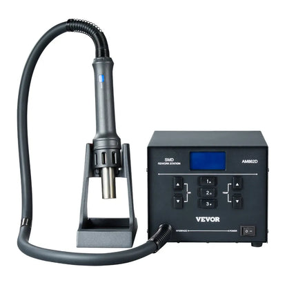 AM862D - 1000W Hot Air Rework Station with Digital Display and Safety Features