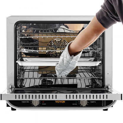 FD-66 - 66L Half-Size Electric Convection Oven with 4 Trays & Glass Door