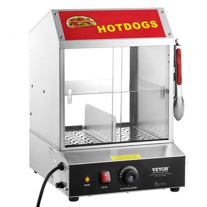 NB-RGG-001 - 28.5QT Stainless Steel Hot Dog Steamer with Adjustable Shelves