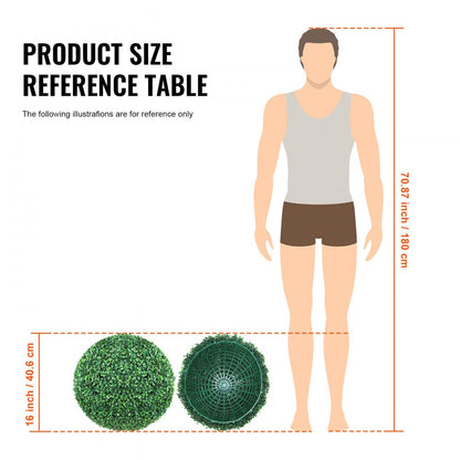 MLQ-16 - 16” Realistic Boxwood Topiary Trees with Butterflies (2 Pack)